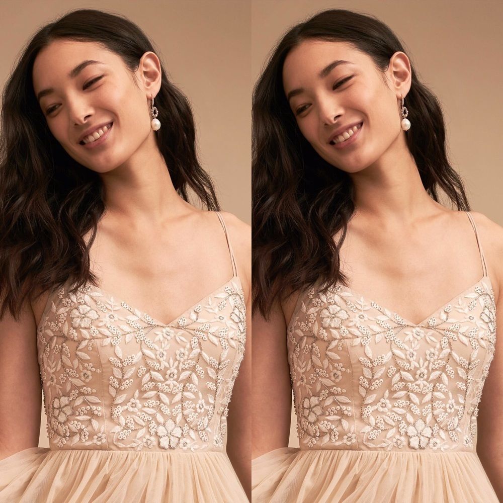Anthropologie x BHLDN Elowen Dress Oyster - Picture 3 of 5